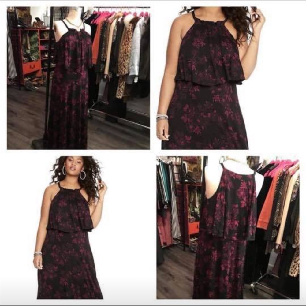 Torrid Black and Red Halter Dress New in Bag Size 00